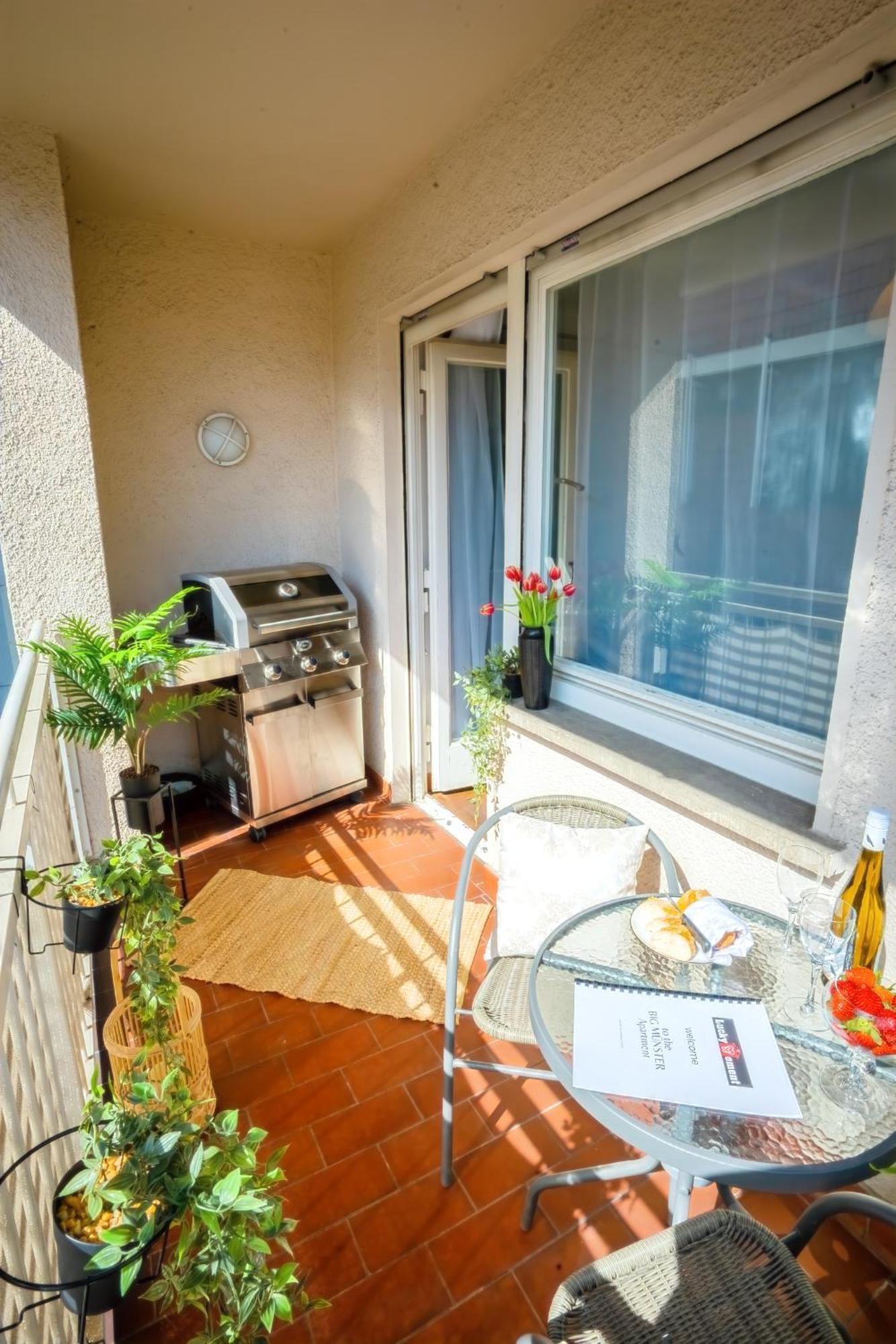 The Big Muenster Fuer Bis Zu 12, Whirlpool, Sauna, Zentral, Tischfussball, Balkon, Gasgrill أولم المظهر الخارجي الصورة